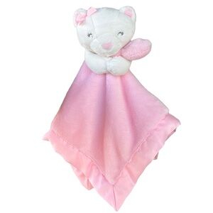 Carter’s Sleepy Kitten Cat Lovey Plush Security Blanket Snuggler 2021 Satin Trim